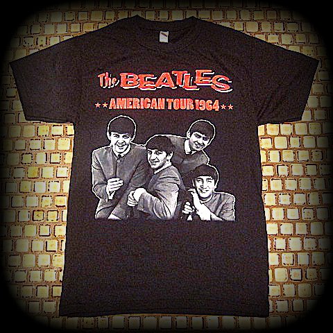 BEATLES - Two Sided Printed -1964 American Tour Shirt